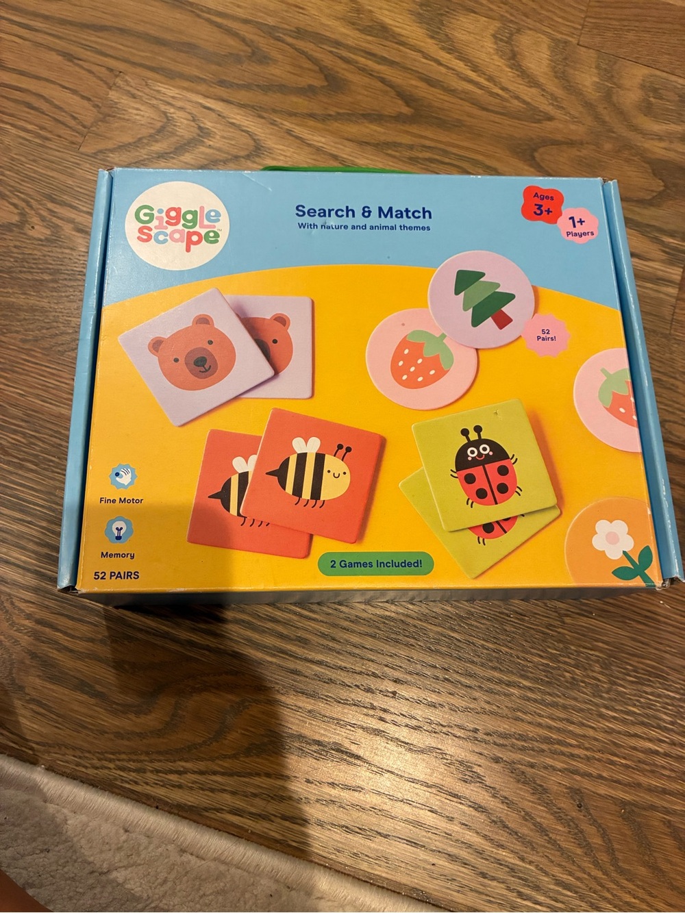 Search & Match Memory Game - Yellow/Blue